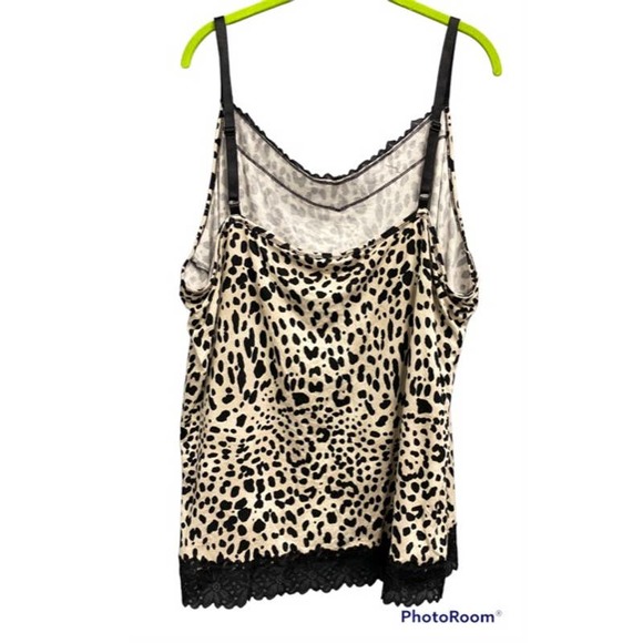 Cato Leopard Print Cami with Lace, Sz 26/28 - Picture 5 of 5